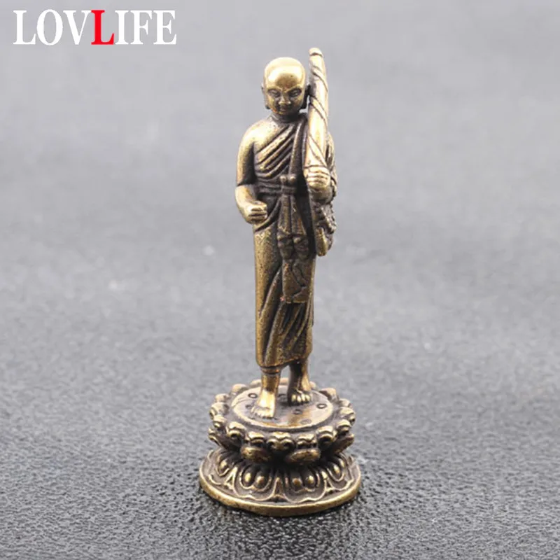 Винтажные латунные маленькие подвески для брелоков статуя фэн шуй украшения