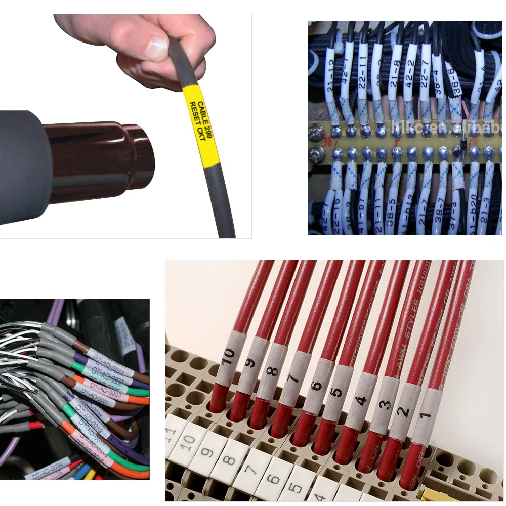 9 мм этикетки для Brother терм усадочная трубка 621 запечатанных лент черный на желтом