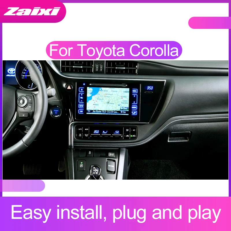 Автомобильная аудиосистема ZaiXi с сенсорным экраном Android для Toyota Corolla 2016 ~ 2019