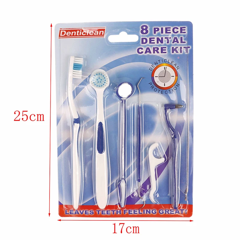 8 шт./компл. набор по уходу за зубами зубная щетка для гигиены полости рта зеркало