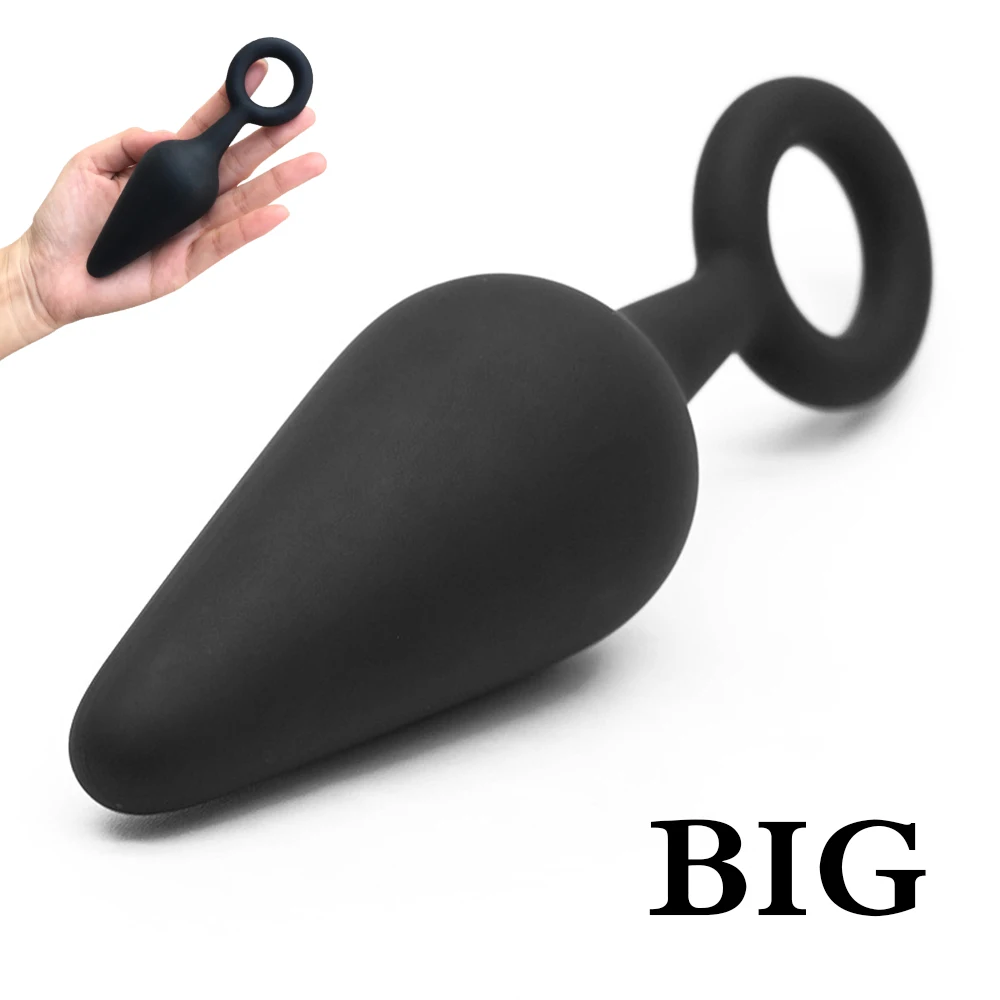 Анальная пробка с силиконовым кольцом для массажа простаты секс игра взрослых