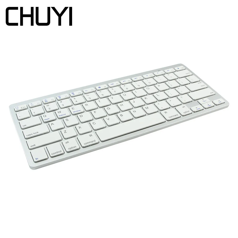 Беспроводная Bluetooth клавиатура тонкая Бесшумная с поддержкой русского языка 78