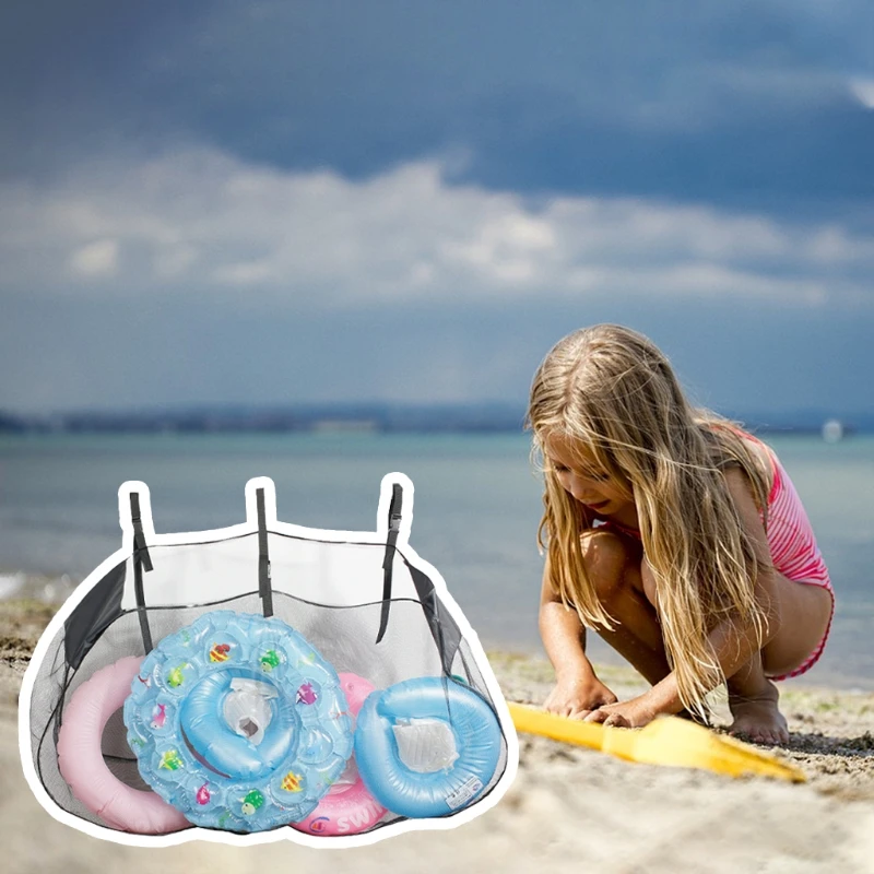 

2021 New Large-Capacity Swimming Pool Storage Bag Hook Mesh Bag Football Basketball Storage Bag Home Sundries Storage Net Bag
