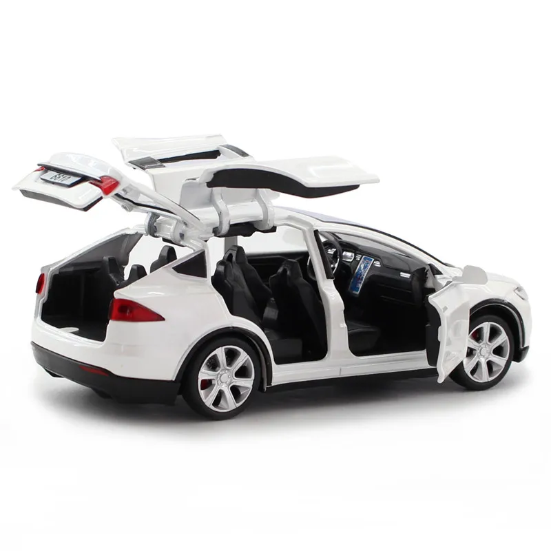 Новинка 2020 модель автомобиля из сплава 1:32 Tesla X металлические Литые игрушечные