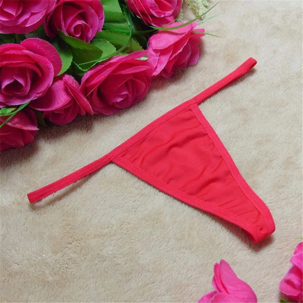 

Female Erotic G-String Thong Seamless Low-Waist Underwear Women Hollow Out Solid Sexy Women Panties