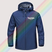 new triumph accessories motorcycle autumn winter sailing hiking outdoor hooded windproof jacket men top quality soft asian size