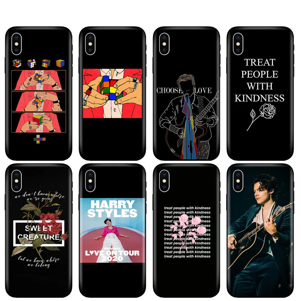 Черный чехол из ТПУ для iphone 5 5s se 6 6s 7 8 plus x 10 силиконовый XR XS 11 pro MAX с изображением