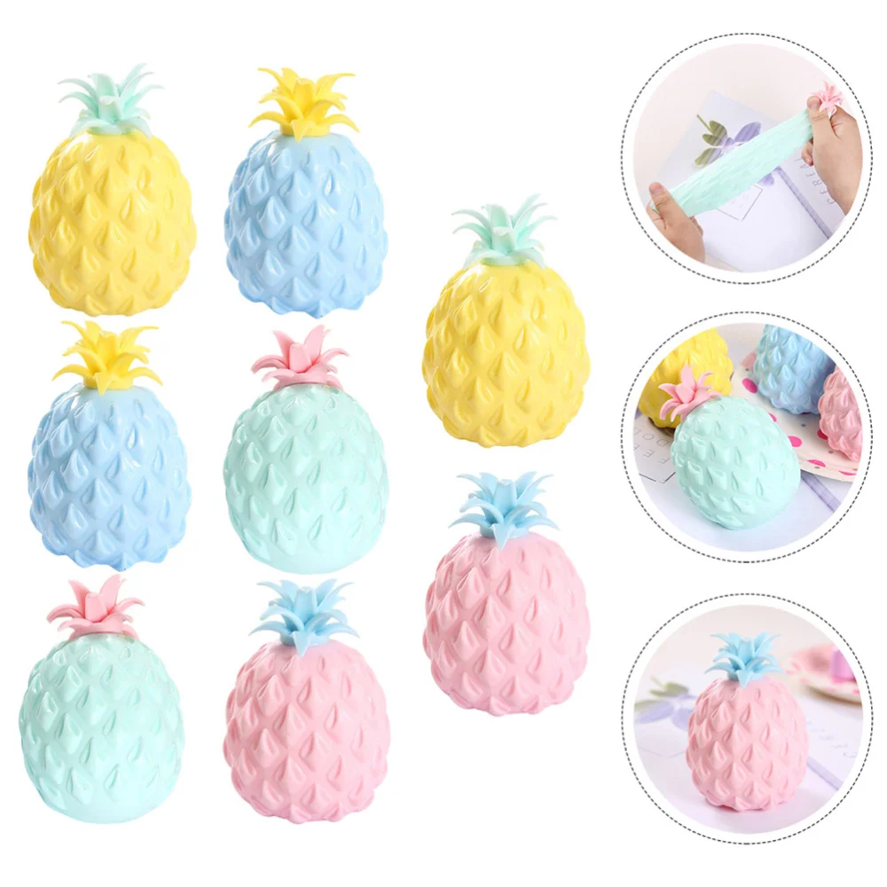 

8pcs Pineapple Stress Balls Desk Squeeze Toys Lovely for Home Office