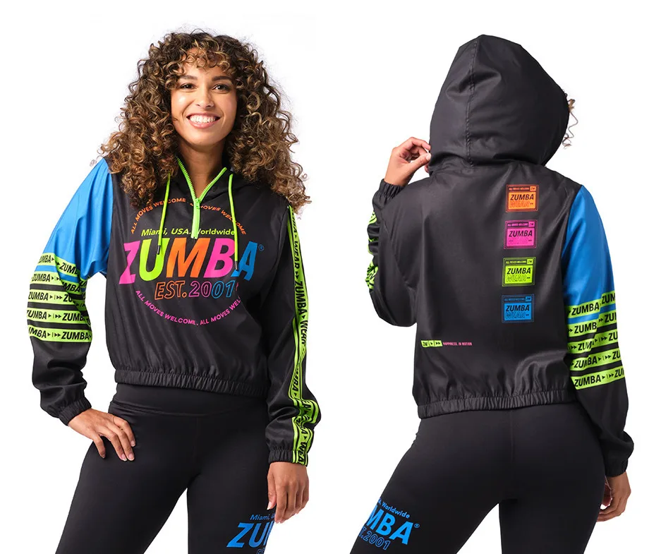 Zunfitness Новое поступление топы стать сильнее zumba одежда для бега пальто женская