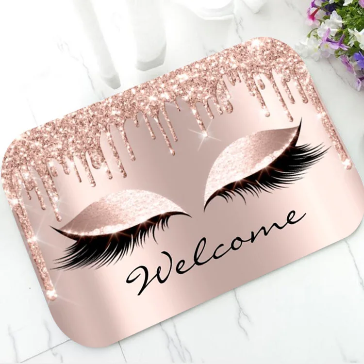 Элегантные капельки для ресниц приветственный коврик входной двери розовое