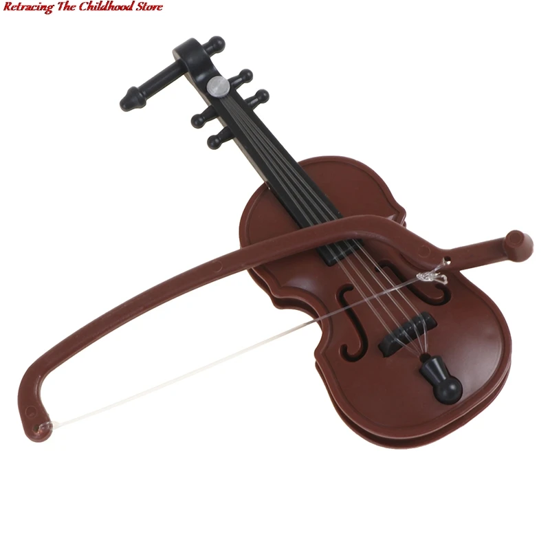 

1/12 Dolls House Miniature Plastic Violin Music Instrument Model Accessories Toy