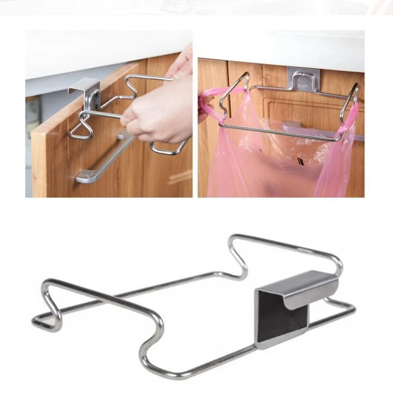 

Trash Bag Storage Garbage Hanging Cupboard Cabinet Door Rubbish Bags Holder Rack Towel Holding Kitchen Organizer Accessories