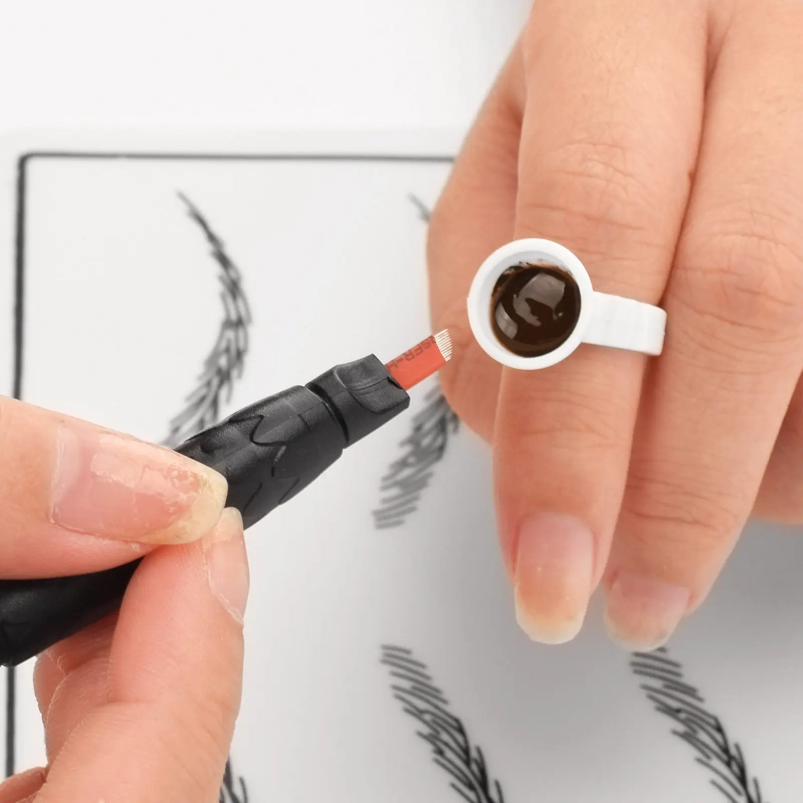 5 шт. ручная одноразовая ручка для макияжа бровей 12/11 контактов лезвие