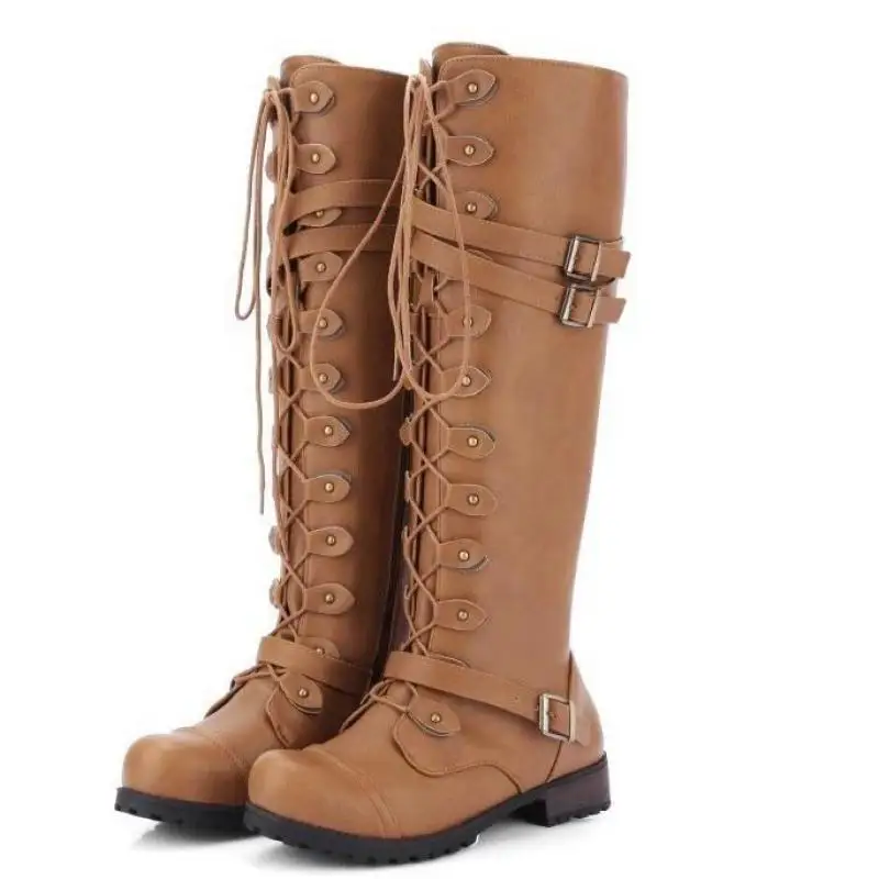 2021new Splicing Riding Boots Fashion Calf Mid-tube Boots Platform Wedges Ethnic Style Short Boots Casual Winter Women Shoes