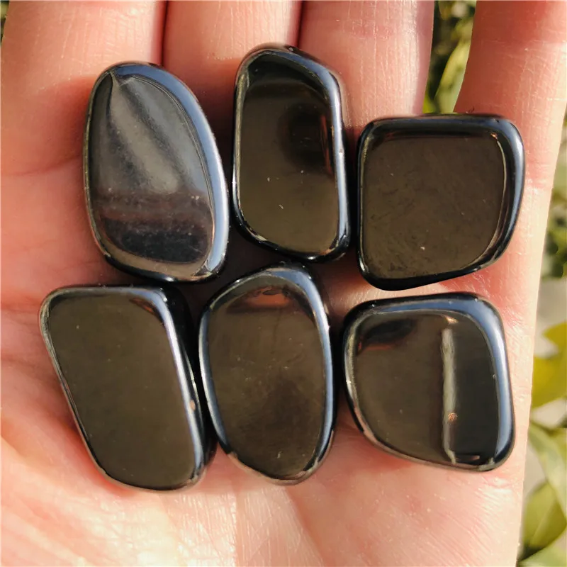 

Black Lodestone Magnetite Tumbled Stone Wicca, Message Reiki Crystal Healing