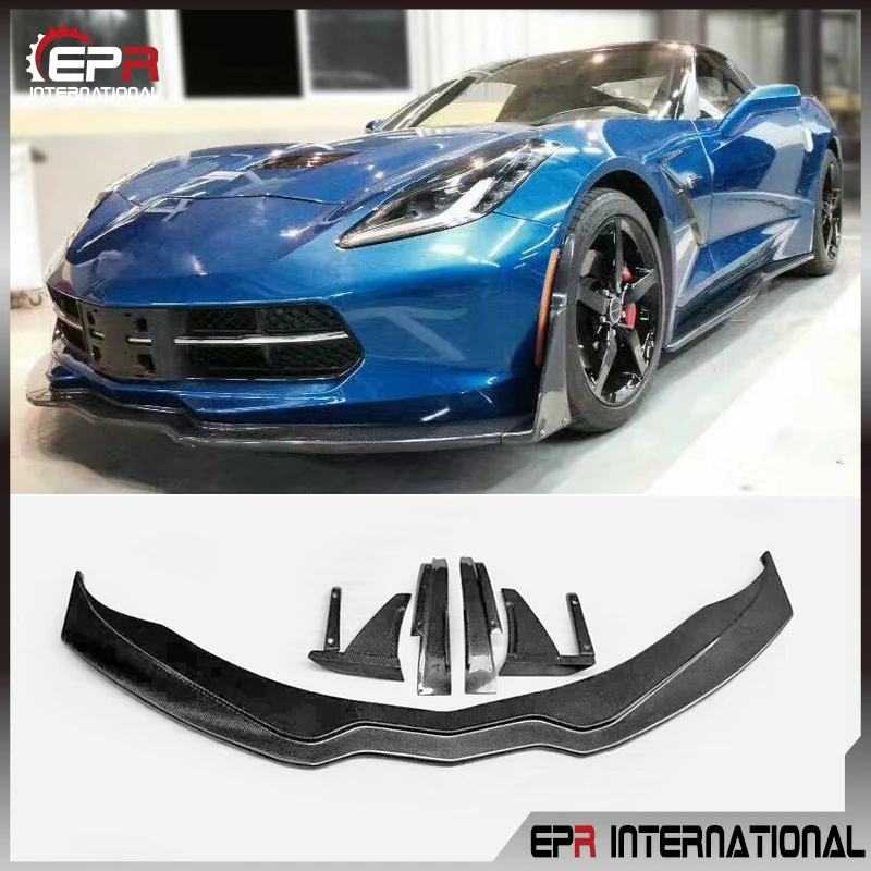 

Five-pieces Carbon Fiber Car Accessories For 14-19 Corvette C7 RV Type Front Lip