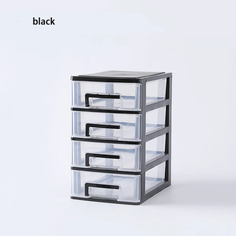 Прозрачная настольная коробка для хранения маленький ящик настольный шкаф