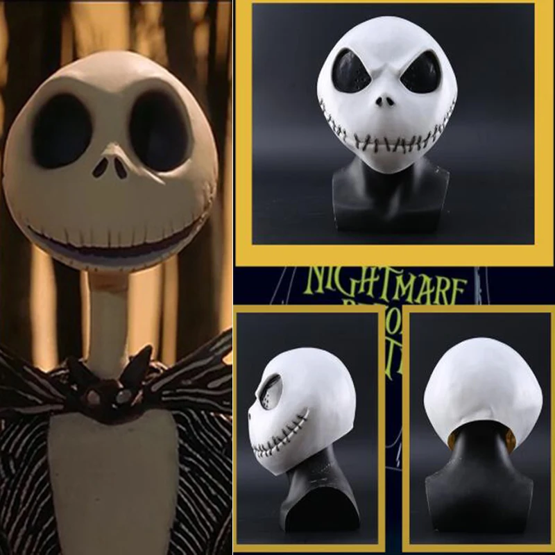 2019 Косплей Кошмар перед Рождеством костюм Джека Скеллингтона реквизит маска