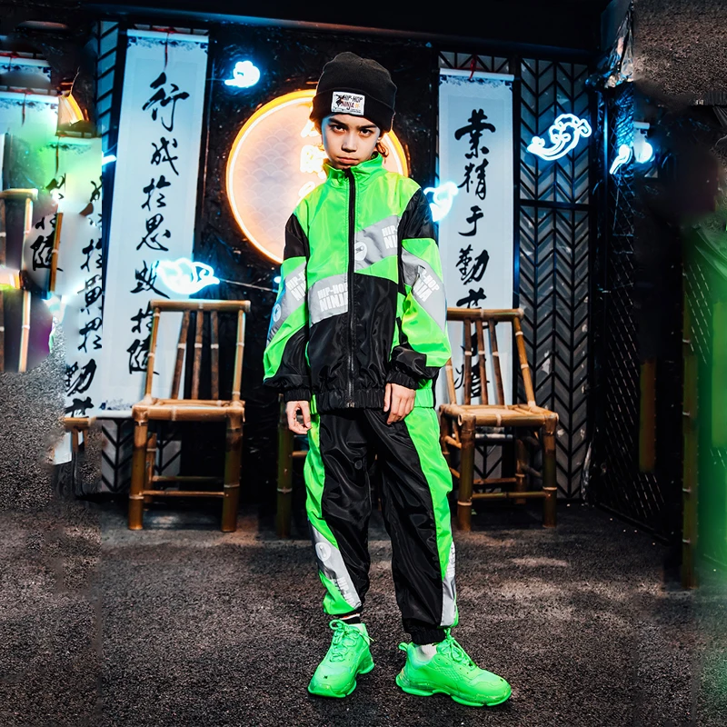 Костюм в стиле хип хоп для девочек Современный танцевальный костюм детей Костюмы