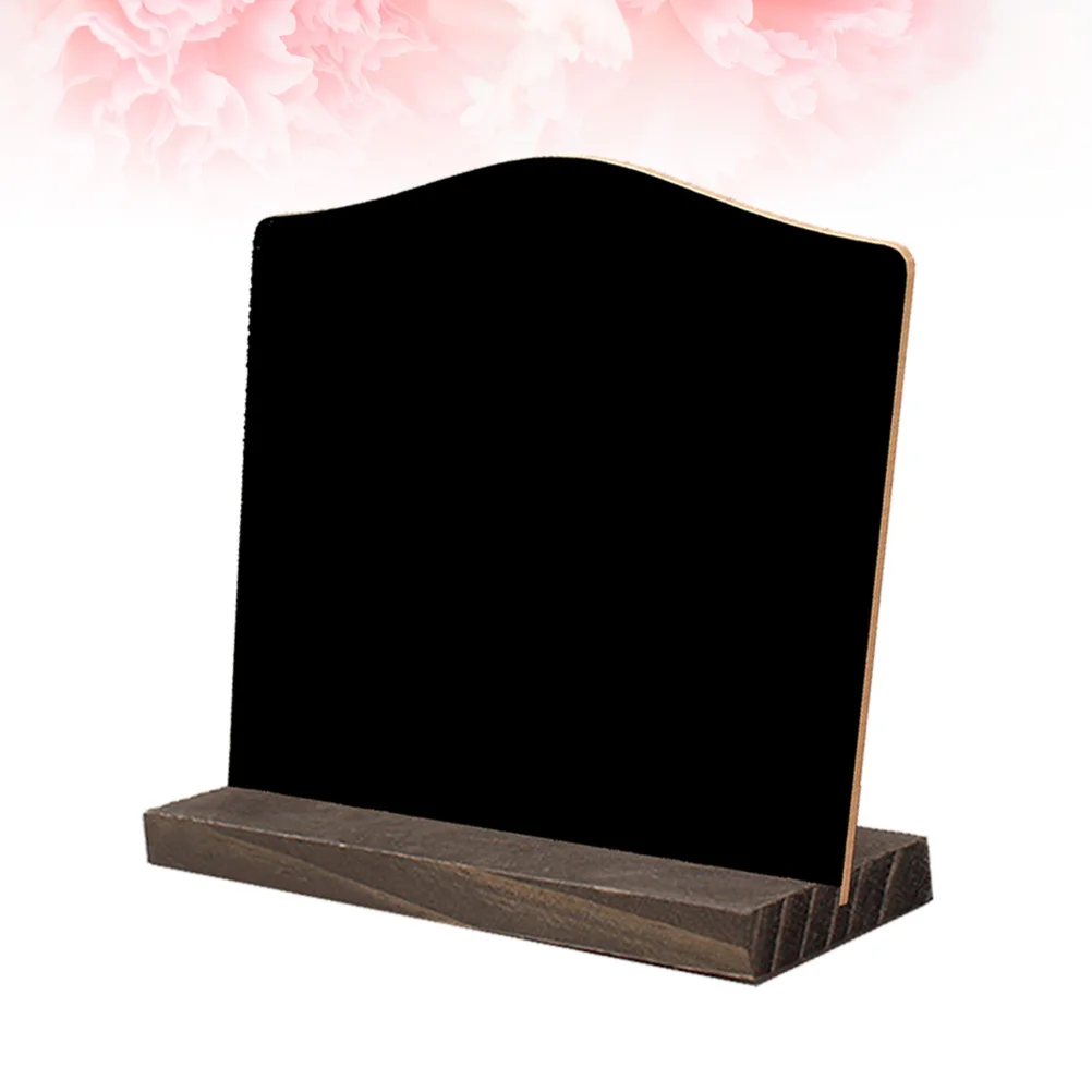 

Double-sided Mini Blackboard Wooden Message Board Decorative Chalkboard for Shop Bar Coffee House (Arched Board with Base)