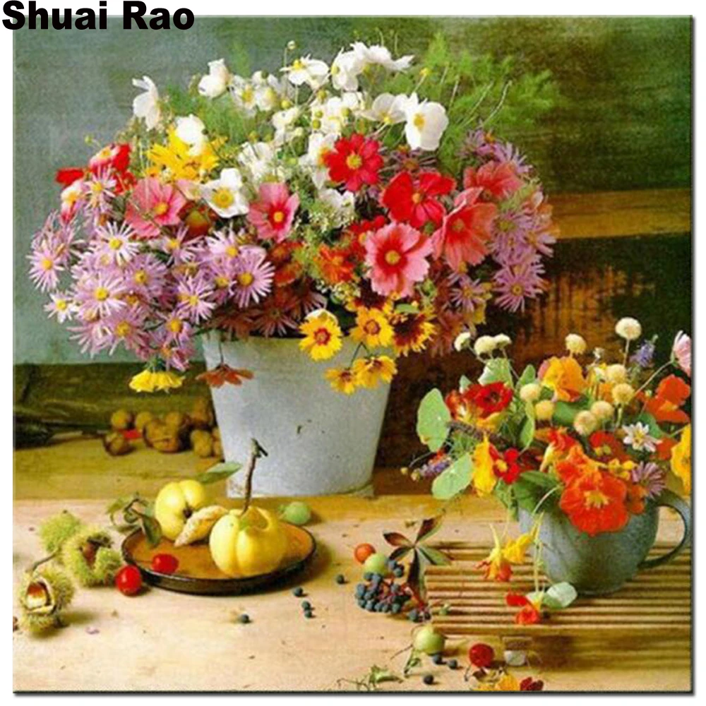 Алмазная вышивка икона Маргаритка цветок фрукты полная алмазная живопись