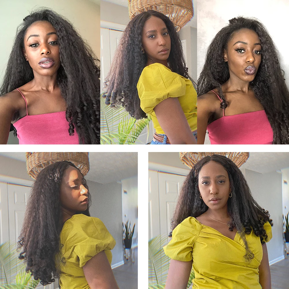 Пушистые синтетические парики с пружинными вьющимися концами женский парик из