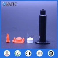 free shipping wholesale 500 sets us style glue dispenser dispensing pneumatic black uv syringe 30ccml with tip capstopper
