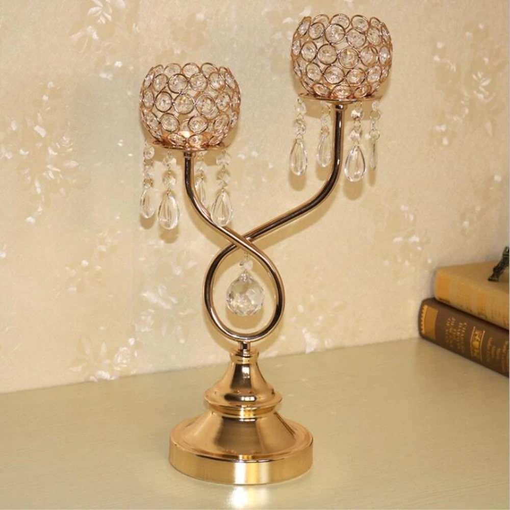 Подсвечник золотой свадебный Декор для дома Свадебные центральные части