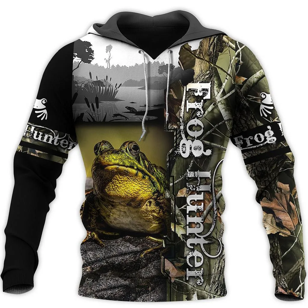 

2020 Fashion Mens Hoodie 3D All Over Printed Frog Hunting Camo Hoodies Unisex Casual Hip Hop Outwear Fashion Hoodies Tops