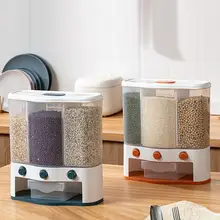 Wall-Mounted Grain Storage Tank Dry Food Dispenser Rice Bucket Storage Box for Grains Rice Beans