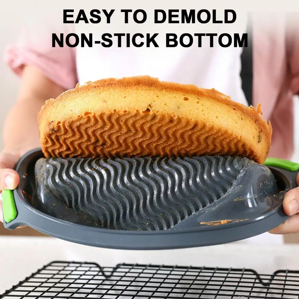 

9.5-inch round non-stick silicone baking mold, wavy food-grade silicone baking mold, French bread baking aid