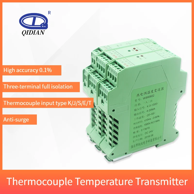 Termocoppia tipo K dba 1 in 1 out 1 in 2 out 4-20mA 0-10V 0-5V trasmettitore di temperatura convertitore di segnale