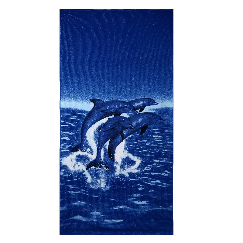 Супер Абсорбирующие пляжные полотенца GIANTEX Dolphin мягкие из микрофибры сушильная