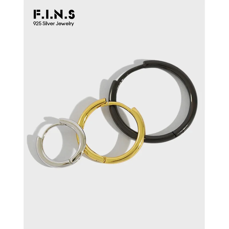 Фото Женские корейские серьги кольца F.I.N.S из стерлингового серебра 925 - купить