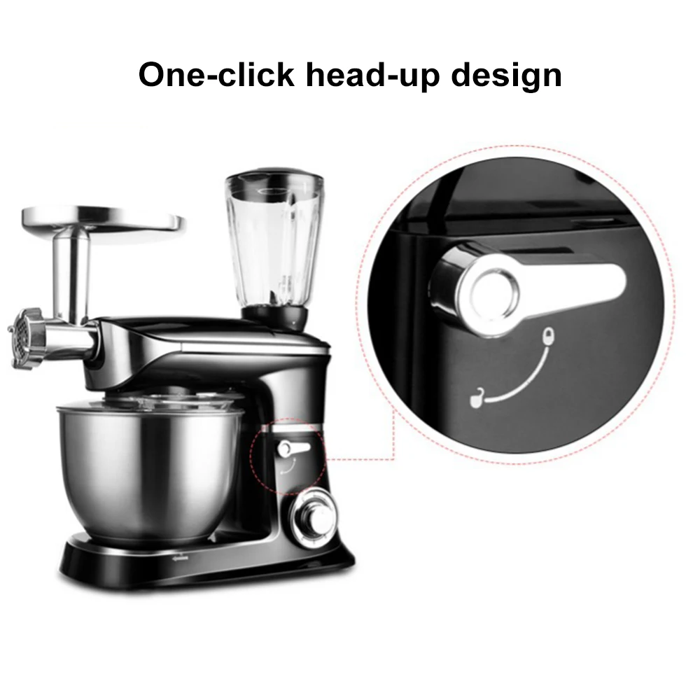 6.5L Household Meat Grinder Stainless Steel Electric Dough Mixer Food Processor Slicer 1300W | Бытовая техника