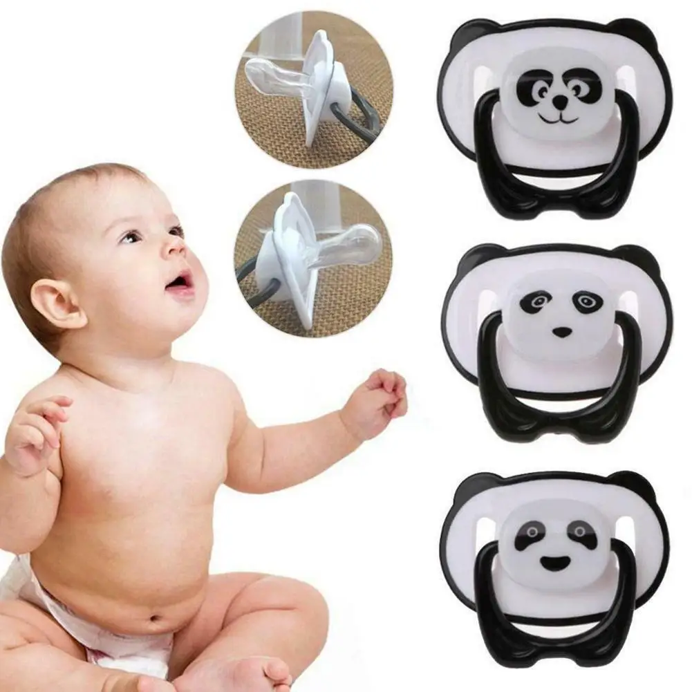 

Cute Baby Pacifier Panda Nipple Soother Holder Toys Anti-dust Teether Infant Orthodontic Silicone Safe Lid Toddler O4N0
