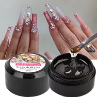 professional super sticky uv gel nail polish glue crystal adhesives transparent clear gel nails art rhinestone jewelry decor hot