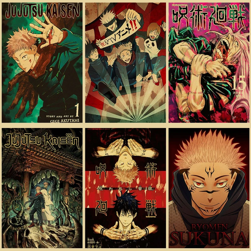 

Jujutsu Kaisen Poster Anime Figure Aesthetic Paintings Home Decoration Bedroom Room Decor On The Wall Decor Art Posters Manga