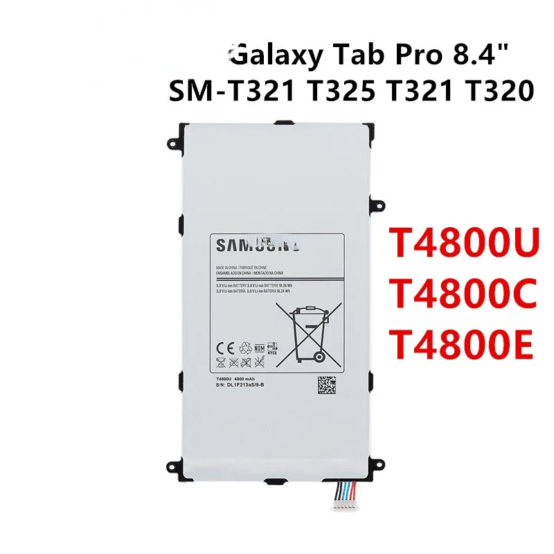 

Оригинальный сменный аккумулятор T4800U T4800C T4800E 4800 мАч для Samsung Galaxy Tab Pro 8,4 дюйма, T320 SM-T321 T325 T321