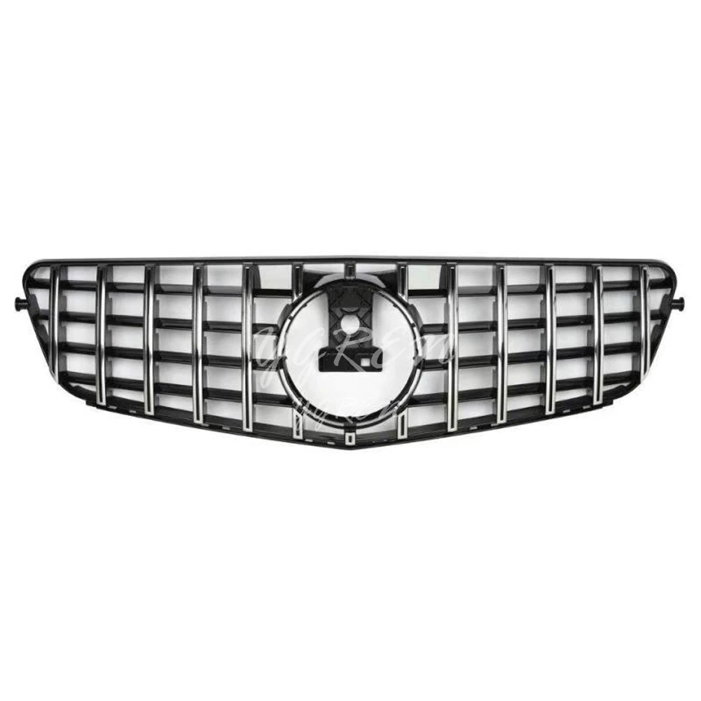 GT Silver Подходит для Mercedes Benz W204 2008 2009 2010 2011 2012 2013 C класс Передняя решетка черный серебристый - Цвет: GT Silver