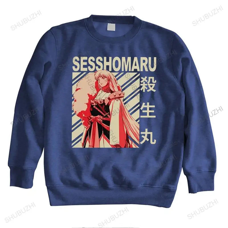 

Classic Anime Sesshomaru hoodie Men Cotton Awesome sweatshirt O-neck Inuyasha hoodies Manga sweatshirts Tops Clothing Merch