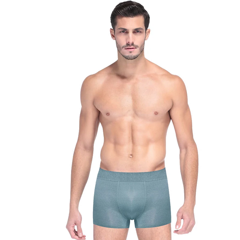 Free Choice Panties Men's New Design Silky And Supple Underpants Comfortable Seamless Health Dyeing Boxer Shorts 5 Pcs/Set