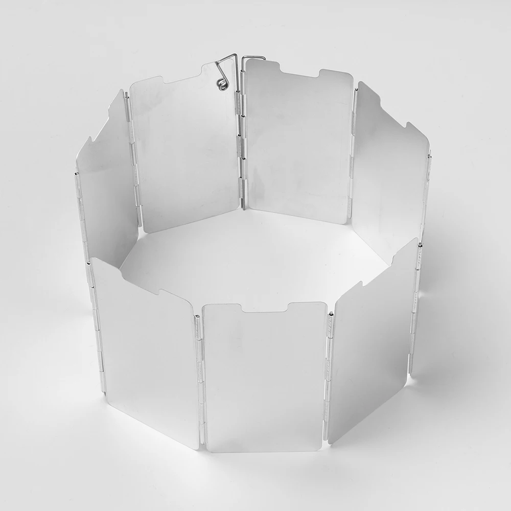 Складная Алюминиевая газовая плита с 9 пластинами ветрозащитная посуда для