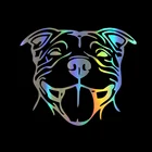 Автомобильная Наклейка 3D бультерьер стаффи собака водостойкая виниловая животная модная наклейка забавное животное мотоцикл Автомобильная наклейка Стайлинг