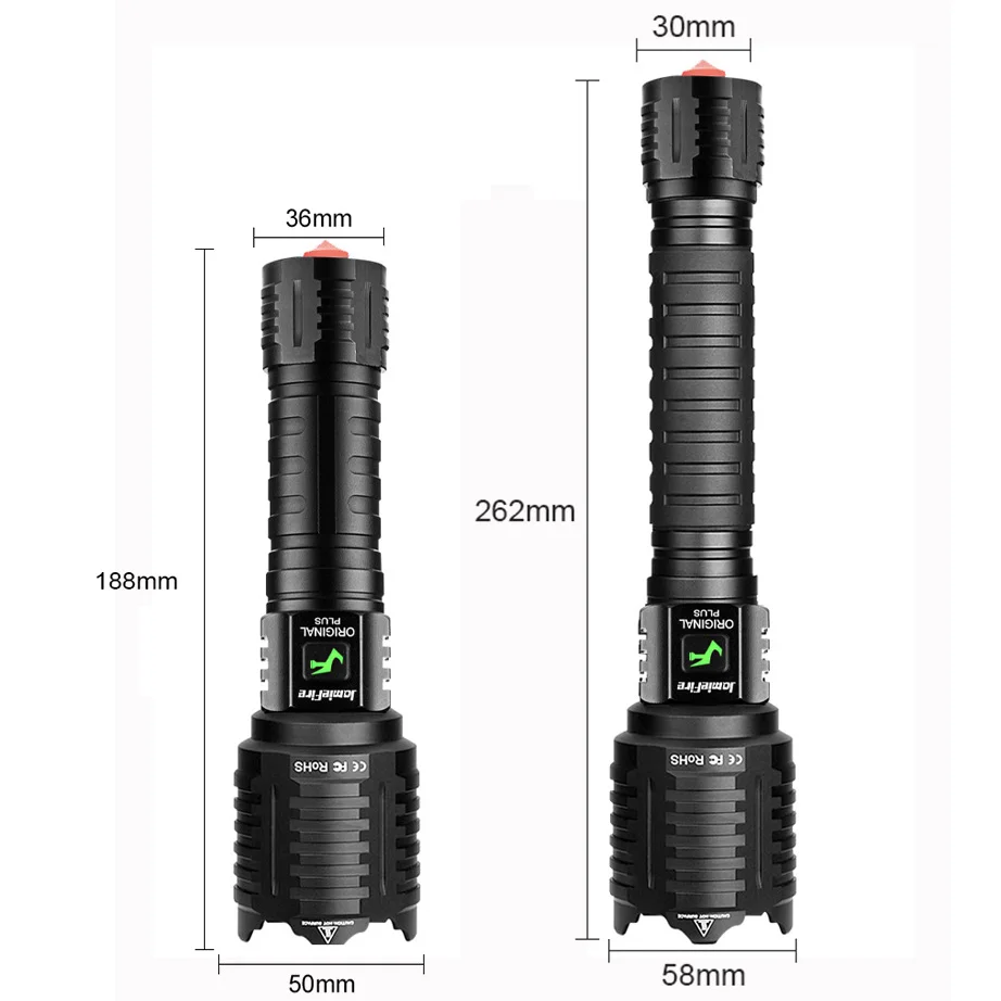 

16 Core Long Distance LED Flashlight Powerful Flashlight USB Rechargeable Zoom Torch Led Self-defense Hand Torch Without Battery