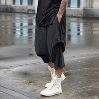 2022 mens dark new hairstylist personality out of gear pants hip hop street casual loose fitting harlem pants