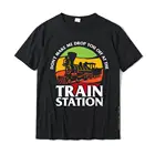 Мужские хлопковые футболки с надписью Take Go To The Train Station