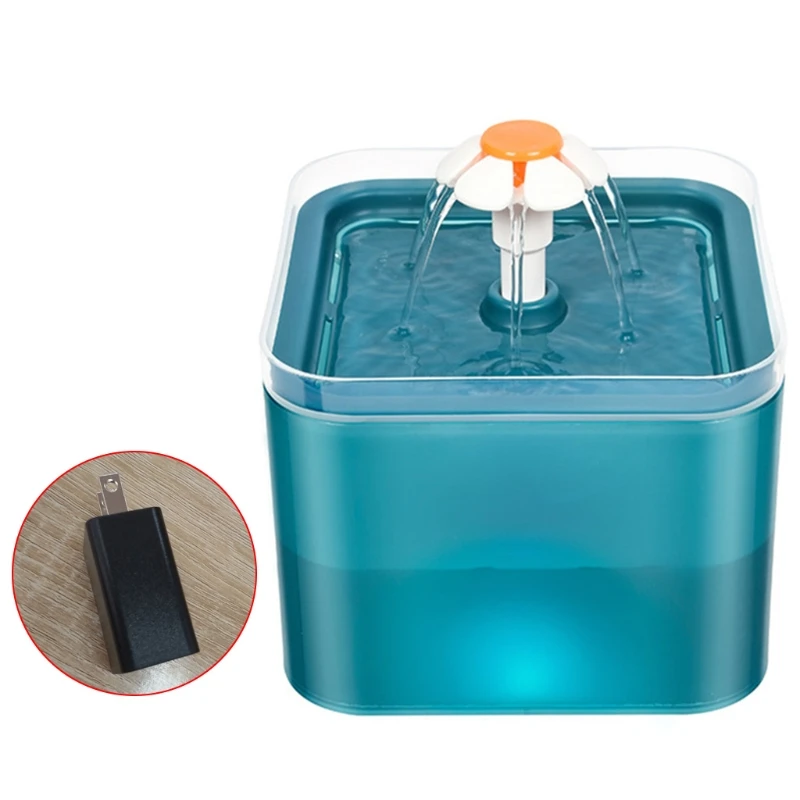 

Silent Pet Water Fountain Square Cats Water Dispenser Pump Large Capacity Water Bowl Smart Hygienic Water Pump for Cats