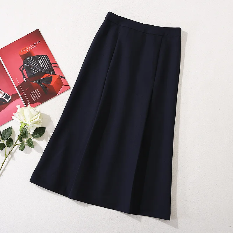 

2 Piece Sets 2020 Autumn Winter Fashion Suits & Sets Women Metal Button Long Sleeve Jacket Coats+Midi A-Line Skirt Set Female