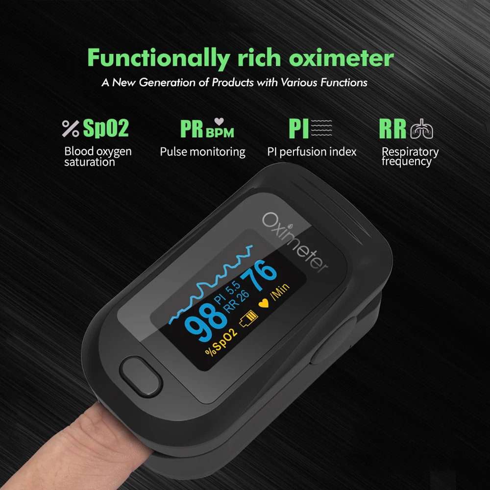

New Medical Household Digital Finger Pulse Oximeter Portable SPO2 PR Heart Rate Blood Oxygen Saturation Monitor health care tool